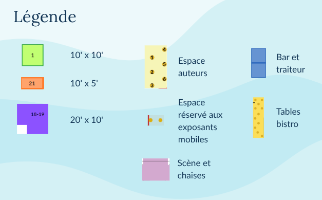 legende du plan de l'expo